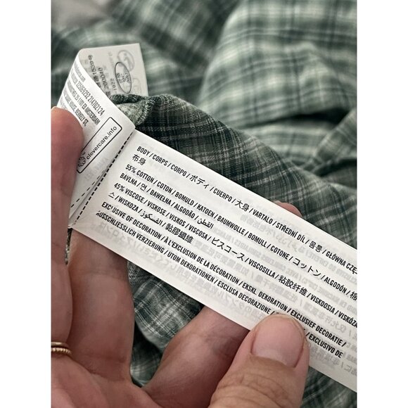 NWT Green Hollister Plaid Button Down Short Sleeve Shirt Men’s - Picture 10 of 13